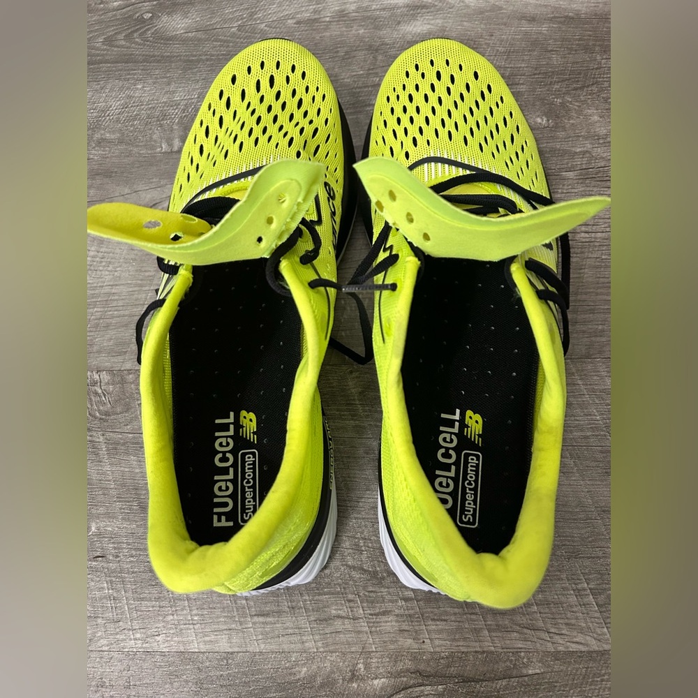 New Balance FuelCell SuperComp Pacer V1 running shoes in Thirty Watt & Black - Picture 9 of 11
